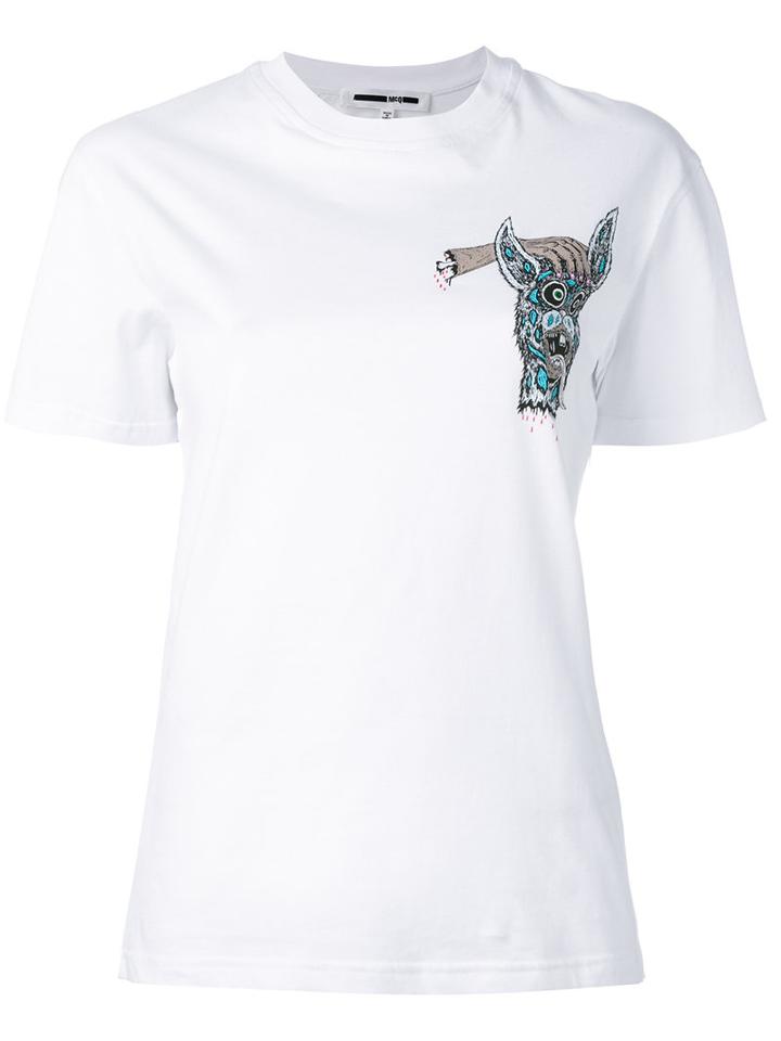 Mcq Alexander Mcqueen - Print T-shirt - Women - Cotton - Xs, Women's, White, Cotton