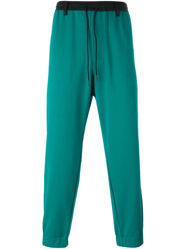 Y-3 Classic Track Pants, Men's, Size: Medium, Green, Polyester/cotton