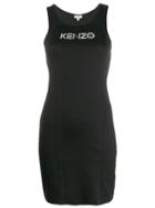 Kenzo Logo Printed Mini Dress - Black