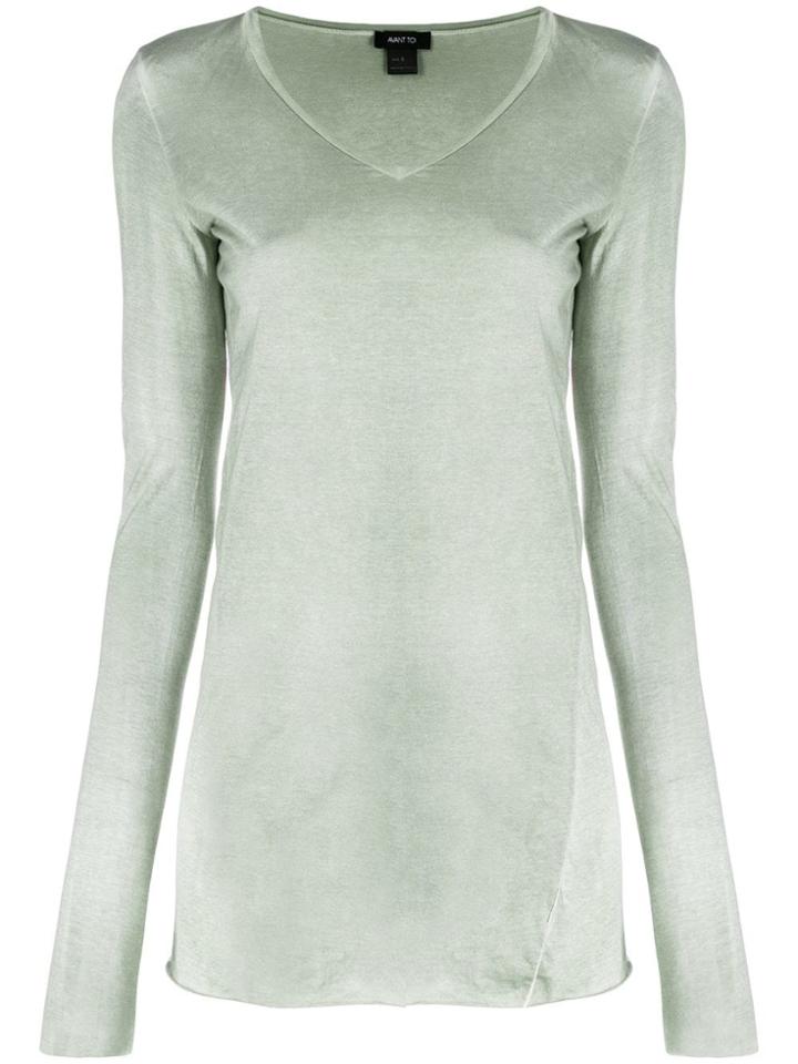 Avant Toi Fine Knit T-shirt - Green