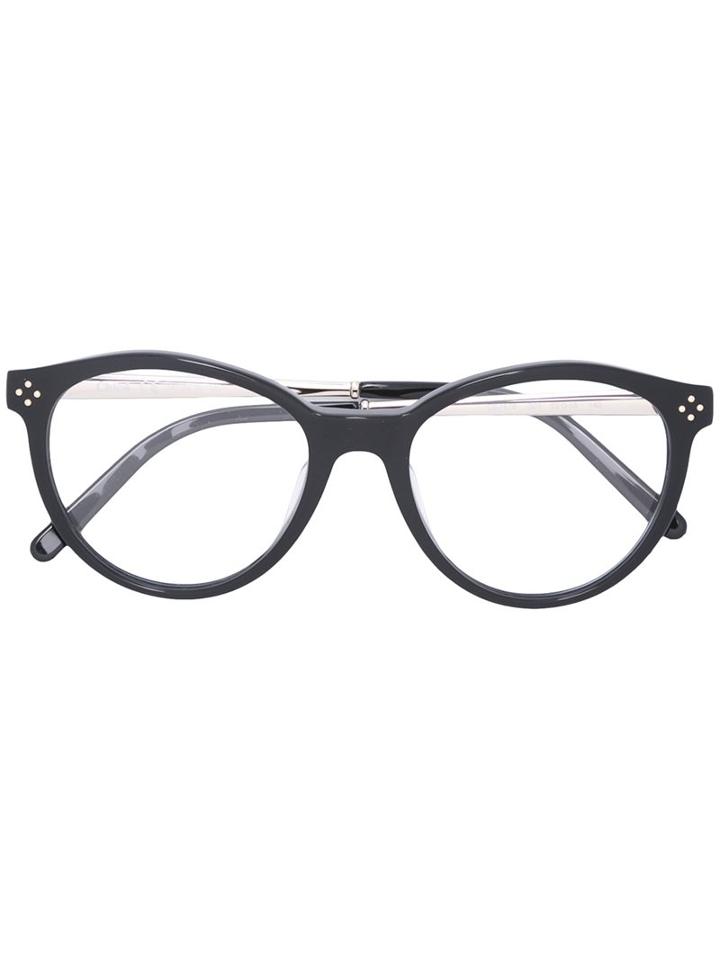 Chloé - Oval Frame Glasses - Women - Acetate/metal (other) - One Size, Black, Acetate/metal (other)