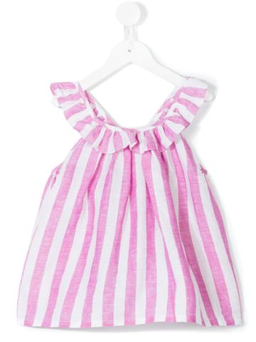 Little Bear - Striped Top - Kids - Linen/flax - 8 Yrs, White