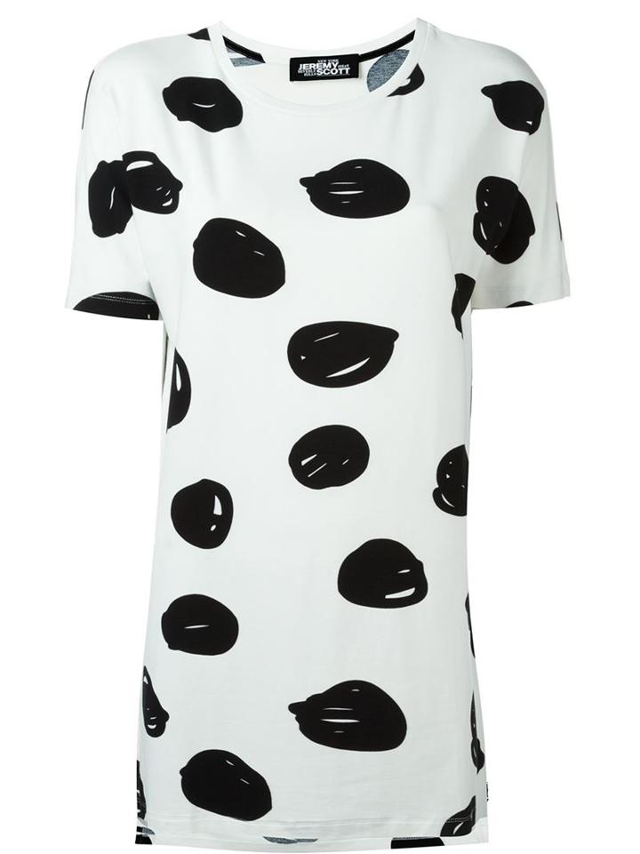 Jeremy Scott Scribble Dot Print T-shirt