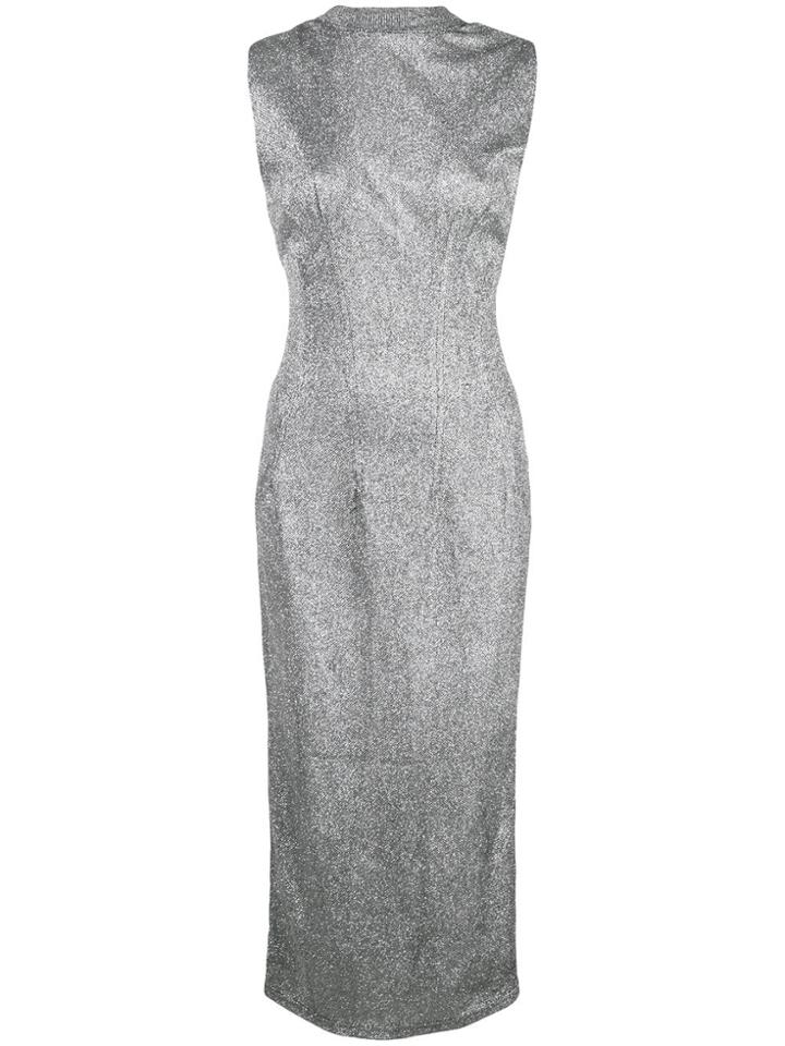 Rta Sleeveless Midi Dress - Silver