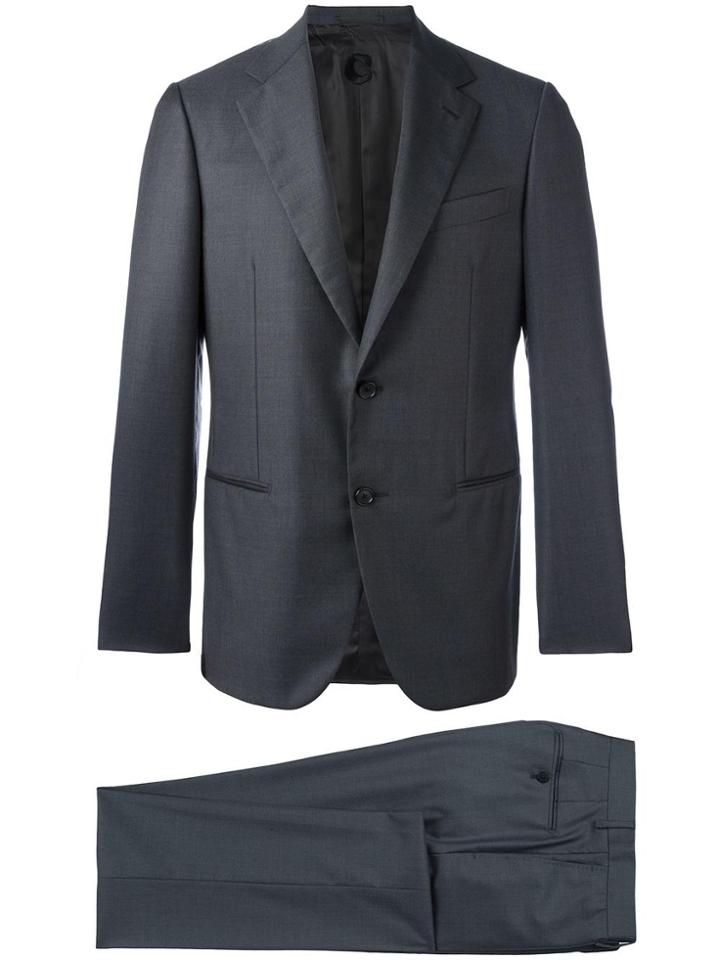 Caruso Fitted Dinner Suit - Grey
