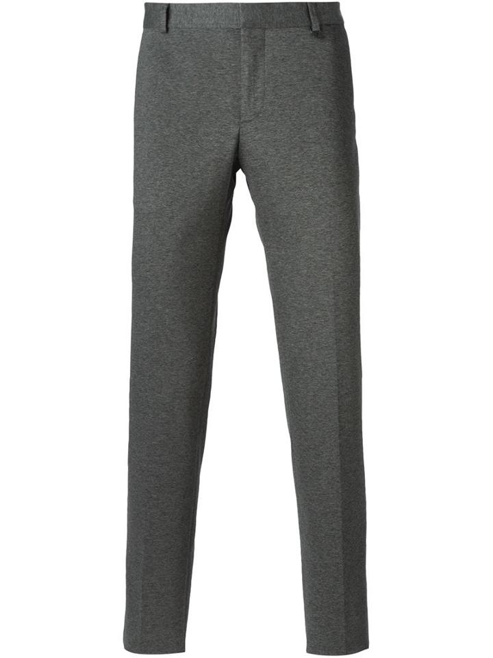 Z Zegna Tailored Trousers, Men's, Size: 54, Grey, Viscose/polyamide/spandex/elastane