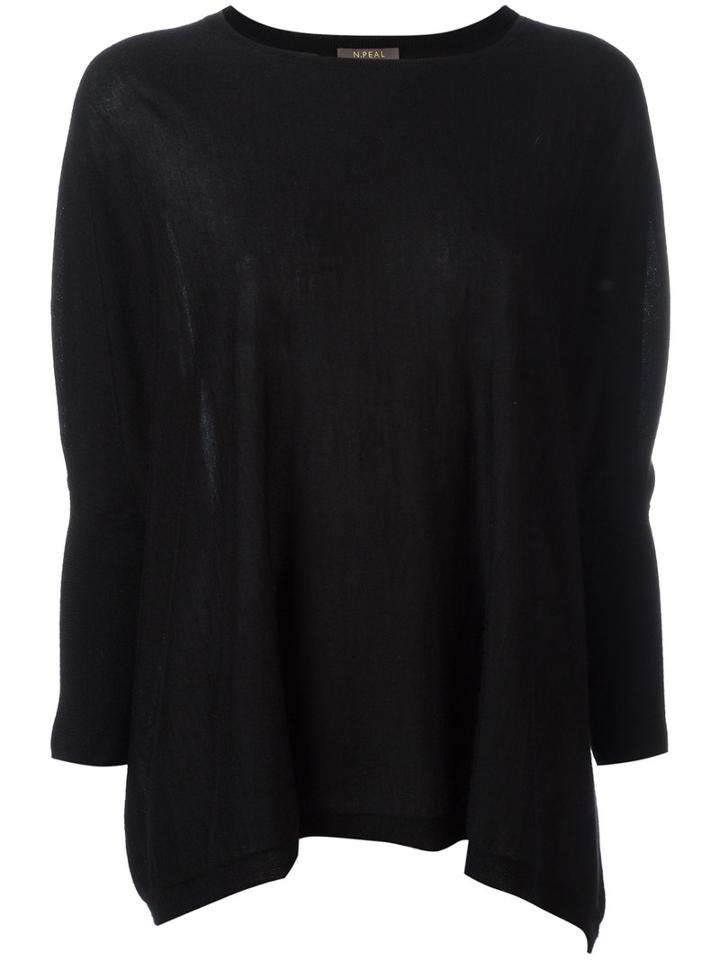 N.peal Flared Sweatshirt, Women's, Black, Cashmere