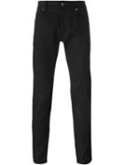Dolce & Gabbana Slim Fit Jeans, Men's, Size: 48, Black, Cotton/spandex/elastane/calf Leather/brass