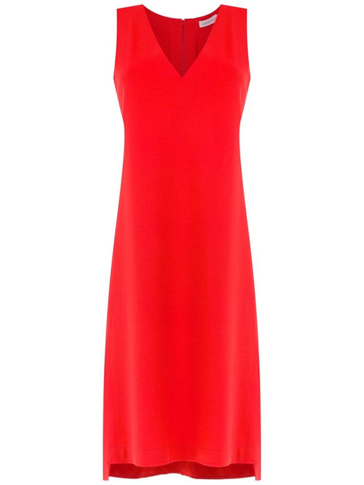 Mara Mac Midi Dress With Cut Detail - Red
