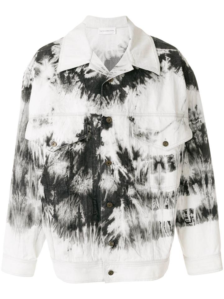 Faith Connexion Oversized Washed Out Jacket - White