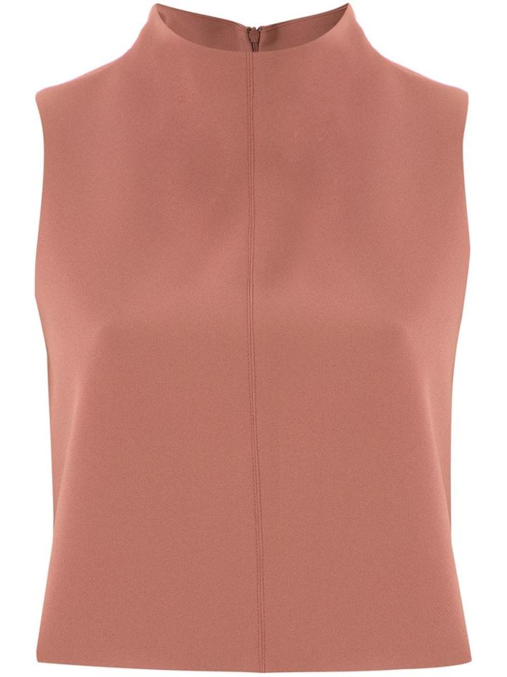 Framed Top Cropped High Tailoring Framed - Brown