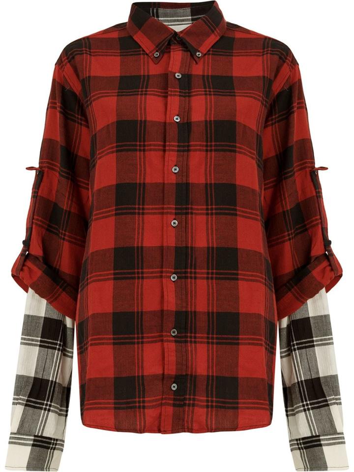 Faith Connexion Layered Plaid Shirt