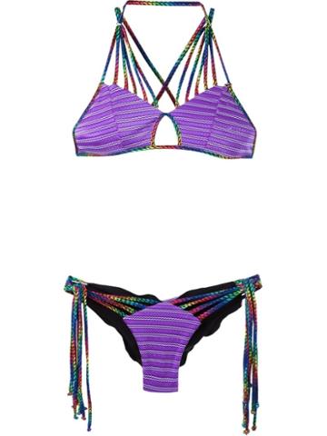 Janiero Printed Bikini Set, Women's, Size: P, Pink/purple, Polyamide/spandex/elastane