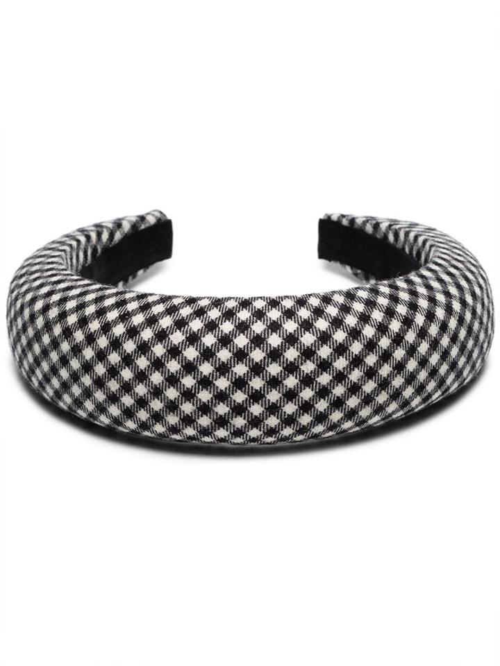 Racil Racil Blk Wht Gingham Headband - Black