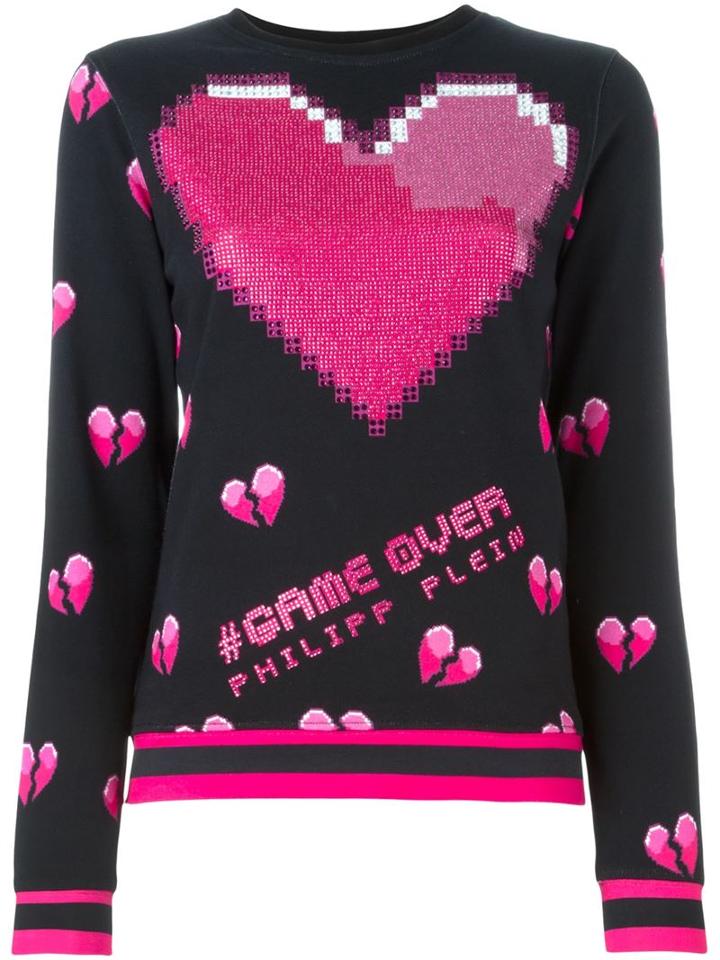Philipp Plein Love It All Sweatshirt, Women's, Size: Xs, Black, Cotton