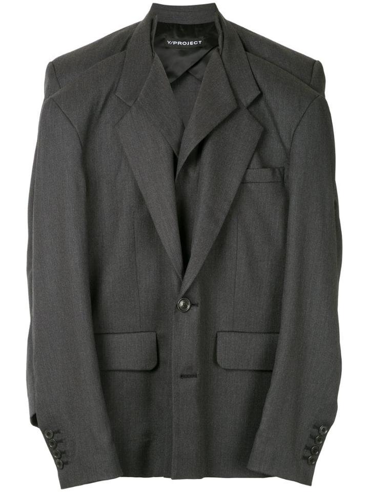 Y/project Double Tailored Jacket - Grey
