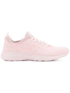 Apl Textured Lace-up Sneakers - Pink & Purple