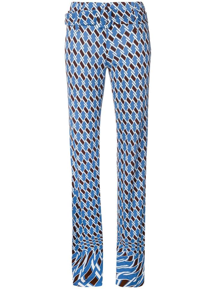 Prada Printed Trousers - Blue
