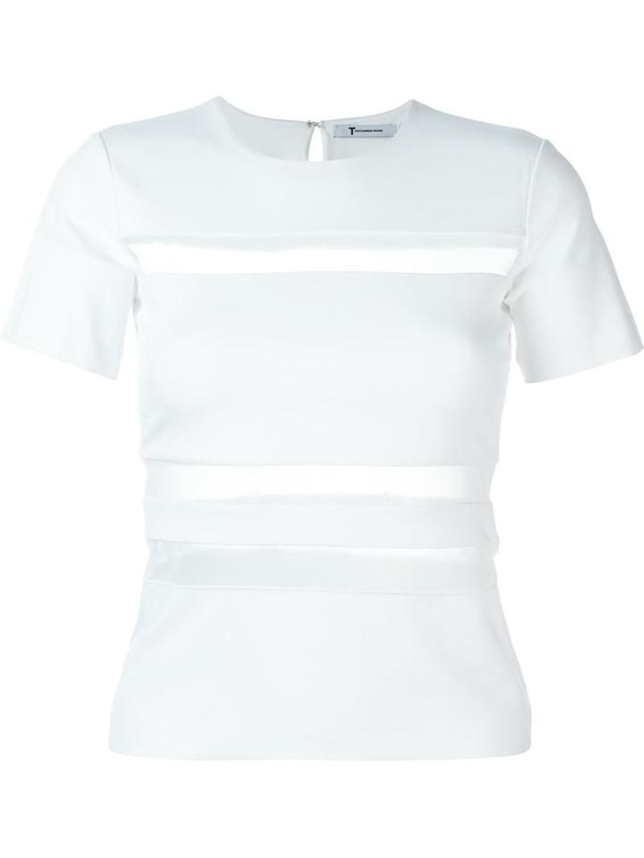 T By Alexander Wang Sheer Stripe Top