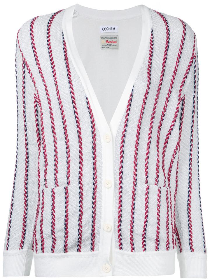 Coohem - Striped Tweed Jacket - Women - Cotton/nylon/polyester - 38, White, Cotton/nylon/polyester