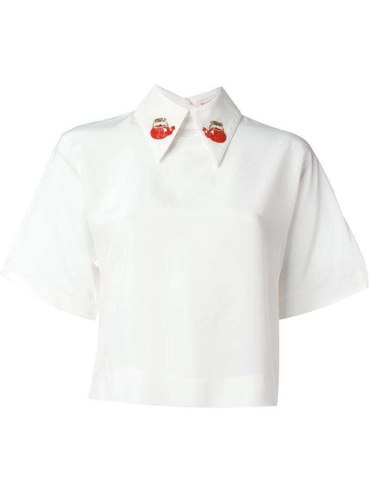 Olympia Le-tan Teapot Embroidery Shirt