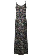 Ultràchic Sequin Embroidered Long Dress - Metallic
