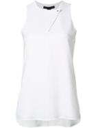 Alexander Wang Shirt Tail Tank Top, Women's, Size: 2, White, Cotton/nylon