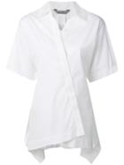 Sportmax - Shortsleeved Wrap Shirt - Women - Cotton - 38, Women's, White, Cotton