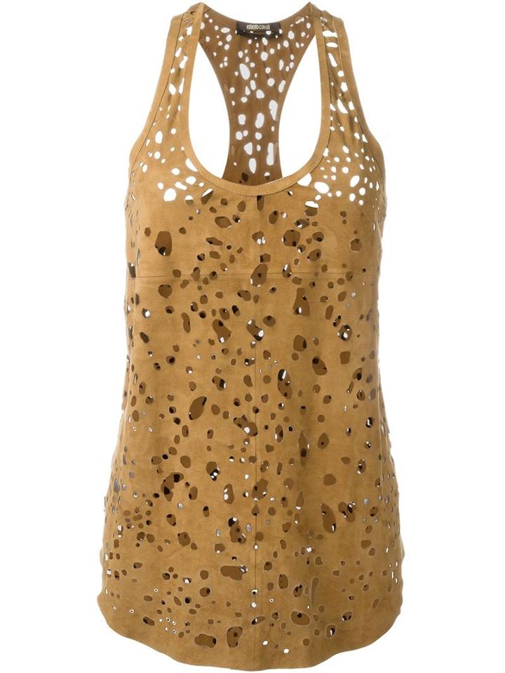 Roberto Cavalli Cut Out Sleeveless Top