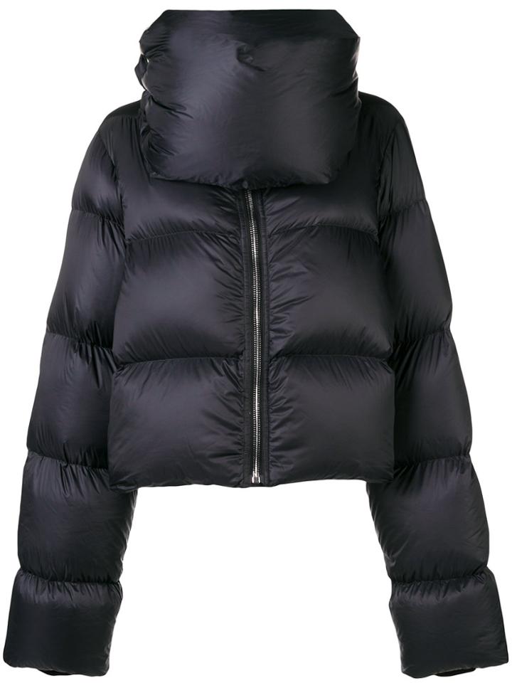 Rick Owens Asymmetric Padded Jacket - Black