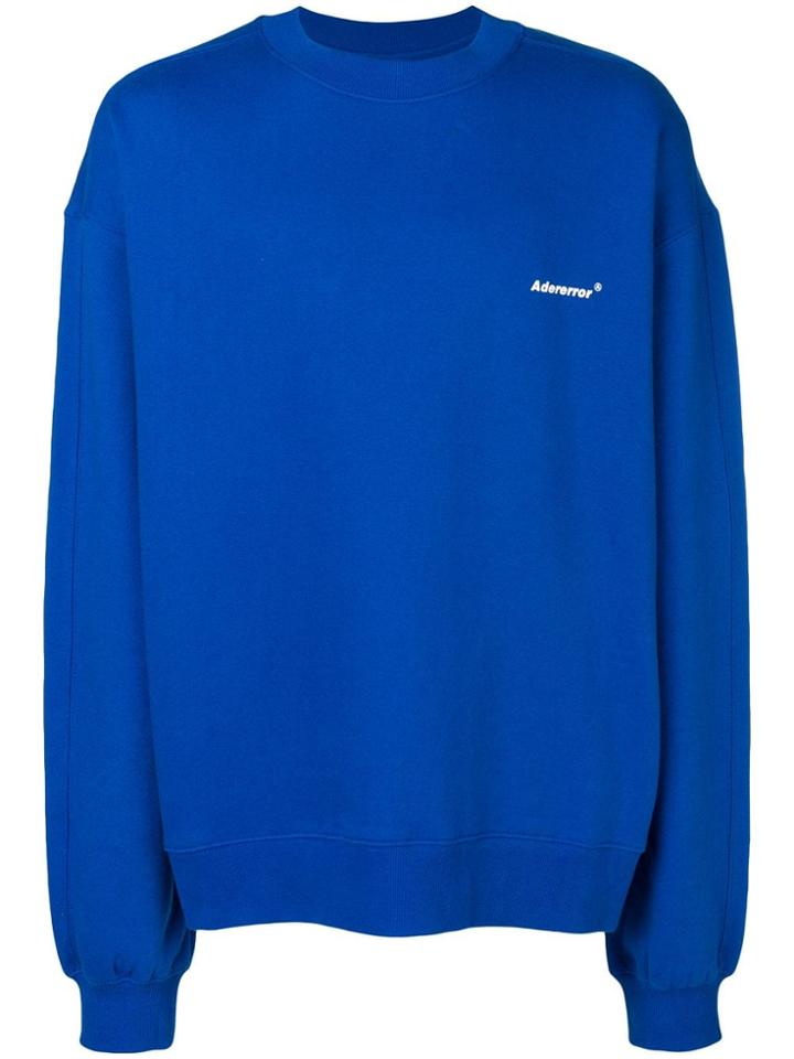 Ader Error Oversized Logo Sweatshirt - Blue