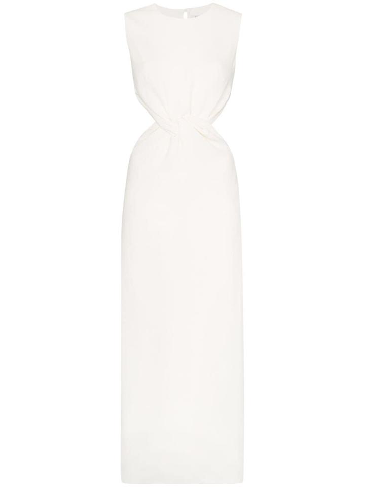 Deitas Olympia Twist-front Cutout Dress - White