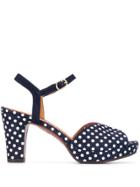 Chie Mihara Polka Dot Sandals - Blue