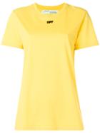 Off-white Faux Fur Logo Patch T-shirt - Yellow & Orange