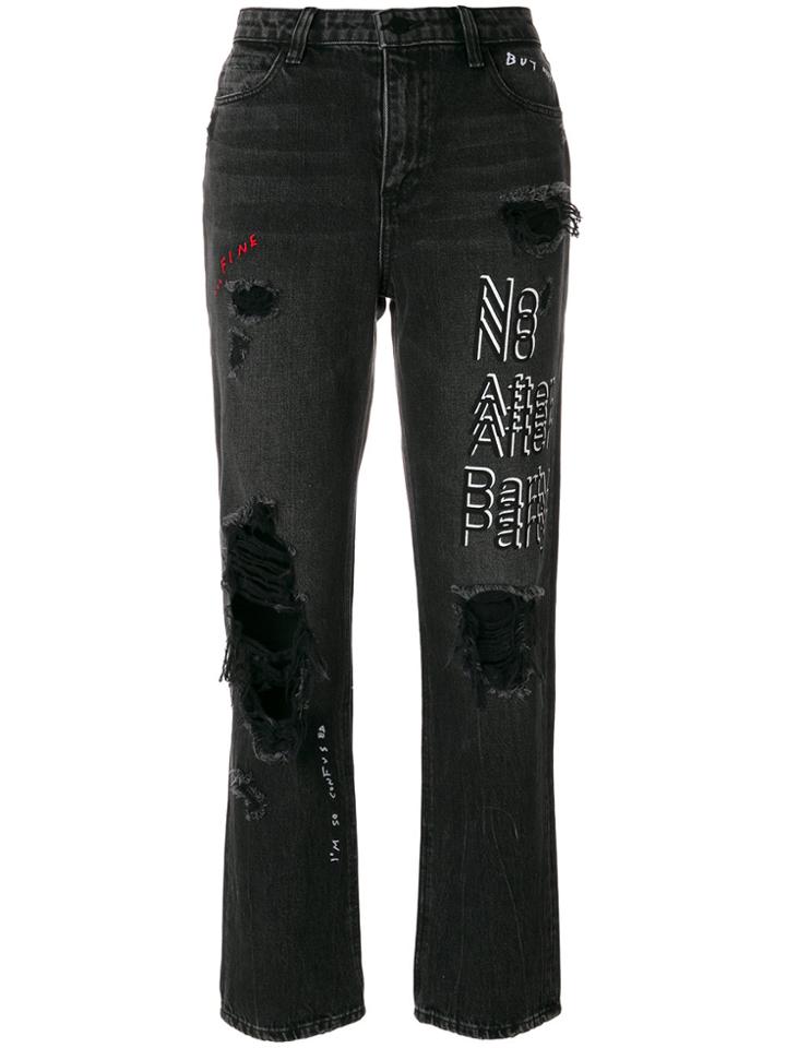 Alexander Wang High Rise Cropped Jeans - Grey
