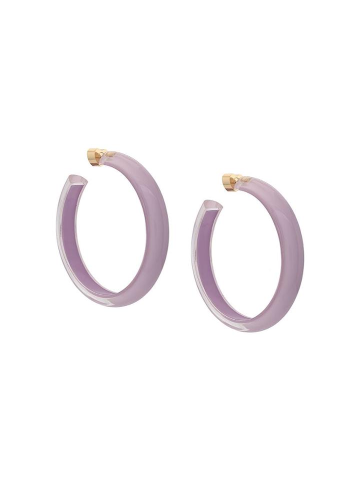 Alison Lou Medium Loucite Jelly Hoops - Purple