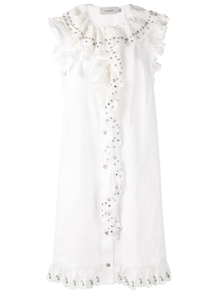 Coach Ruffled Day Dress - White