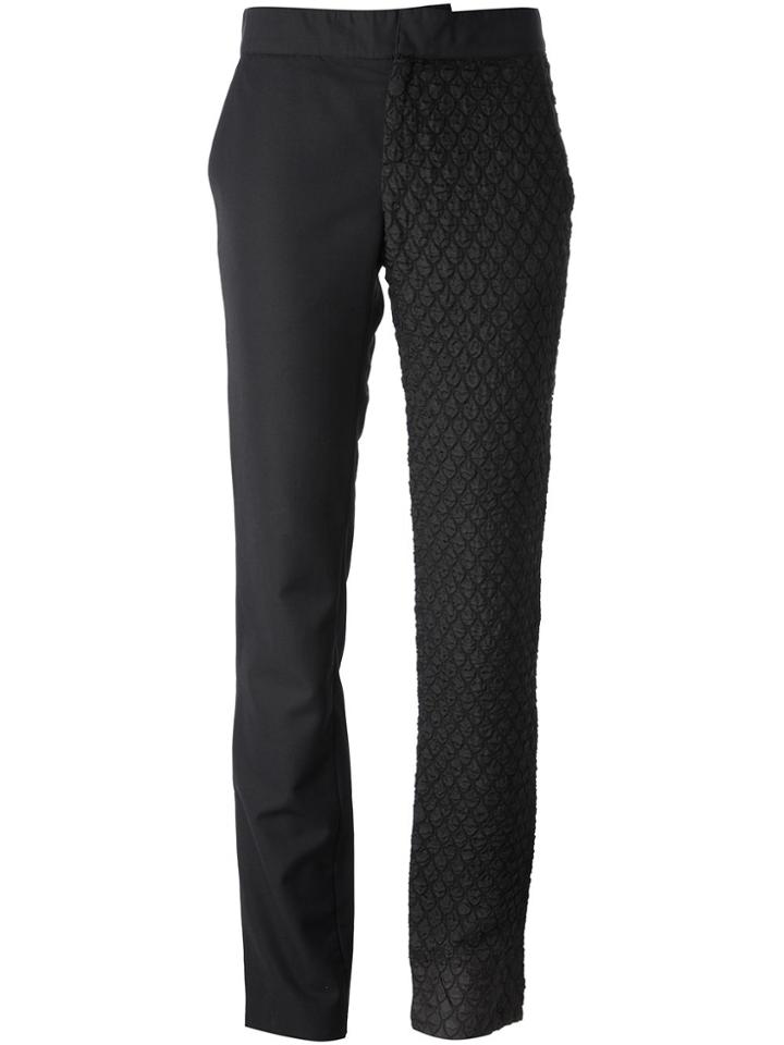 Jean Paul Gaultier Vintage Textured Leg Trousers - Black