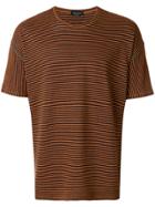 Roberto Collina Striped T-shirt - Brown