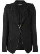 Ann Demeulemeester - Flared Sleeves Blazer - Women - Cotton/rayon/viscose - 38, Black, Cotton/rayon/viscose