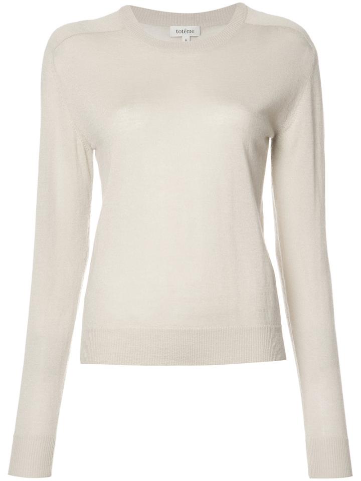 Toteme - Round Neck Jumper - Women - Cashmere - M, Women's, Nude/neutrals, Cashmere
