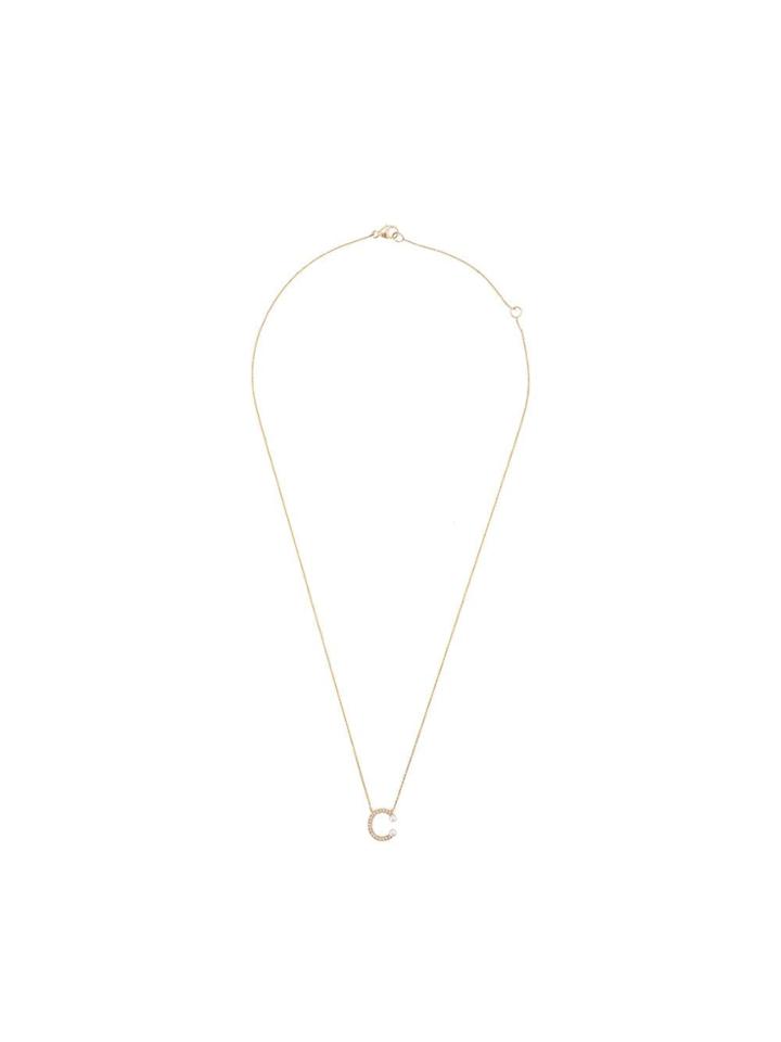 Dana Rebecca Designs C Initial Pendant Necklace - Gold