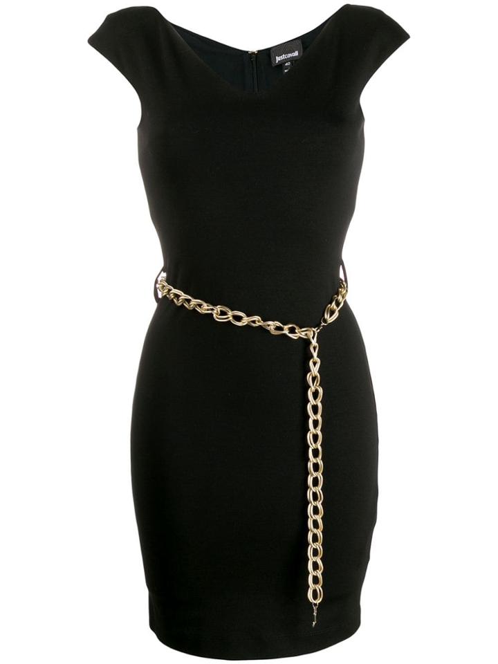 Just Cavalli Chain Belt Dress - Black