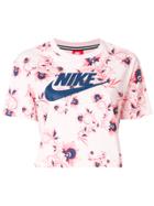 Nike Cropped Logo T-shirt - Pink & Purple