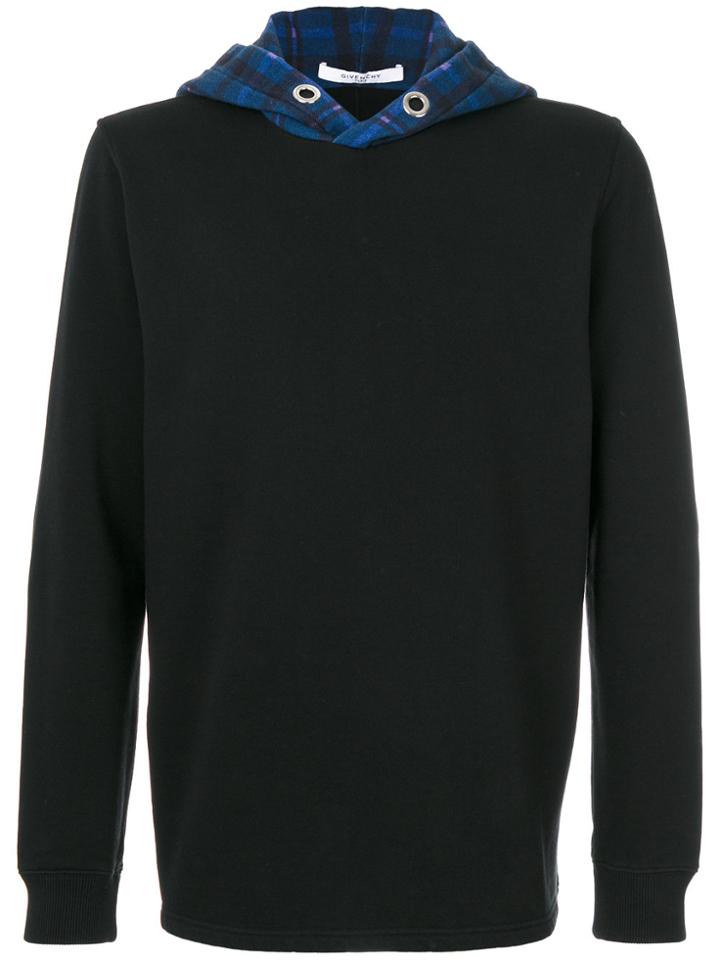 Givenchy Plaid Hood Sweatshirt - Black
