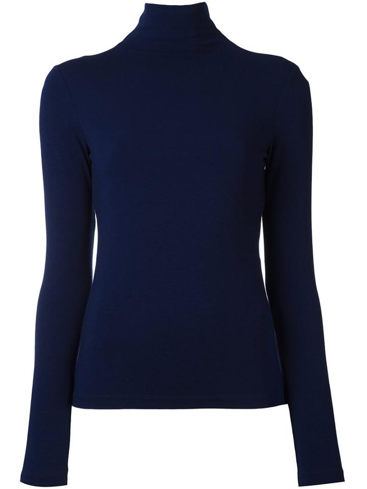 Plein Sud Jeanius Roll Neck Jumper, Women's, Size: 38, Blue, Spandex/elastane/viscose/virgin Wool