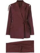 Jean Paul Gaultier Vintage Pinstripe Trouser Suit - Red