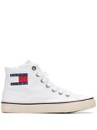 Tommy Jeans High Top Logo Sneakers - White