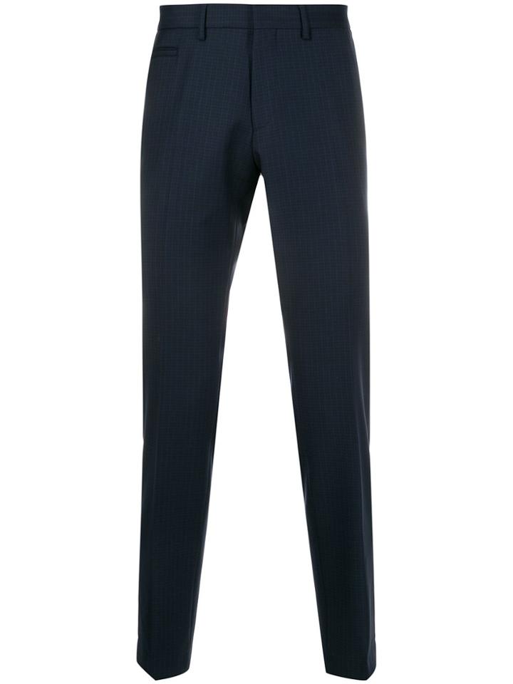 Boss Hugo Boss Tailored Check Print Trousers - Blue