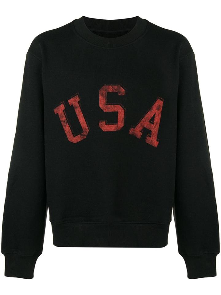 424 Usa Print Sweater - Black